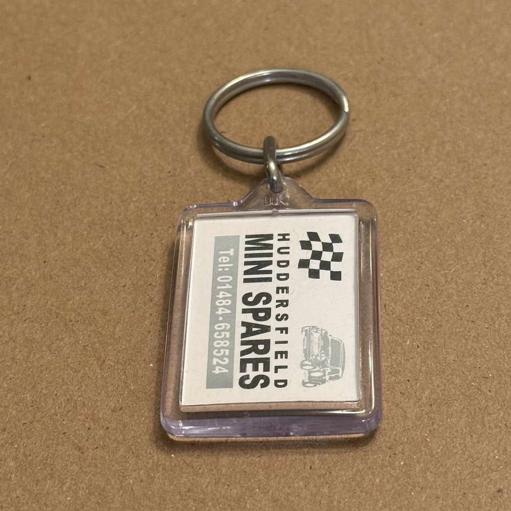 Huddersfield Mini Spares Classic Car United Kingdom Keychain Plastic